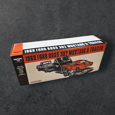 1996 ERTL Wix filters, 1966 F-100 Ford Truck Bank & 1969 Boss Mustang & Trailer - Image 1 of 4