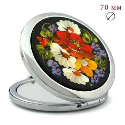 Pocket mirror with Petrykivka painting - Image 1 of 3