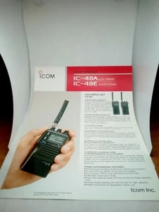 ICOM IC-4SA IC-4SE BROCHURE ORIGINALE RADIO HF VHF UHF AMPLIFICATORE - Foto 1 di 4