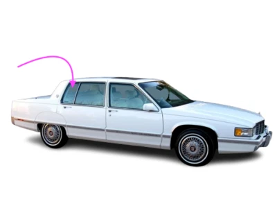 Se adapta a: Cadillac Fleetwood 1988-1992 sedán pasajero ventana de ventilación trasera derecha vidrio Foto 1 de 4