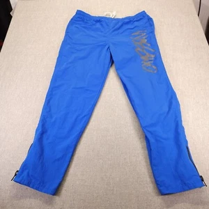 Vintage Mossimo Track Pants Men Blue Large Adjustable Waist Drawstring Zip Ankle - Picture 1 of 11