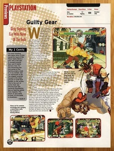 1998 Guilty Gear Playstation 1 PS1 PREVIEW Vintage Print Ad/Poster Promo Art 90s - Picture 1 of 4