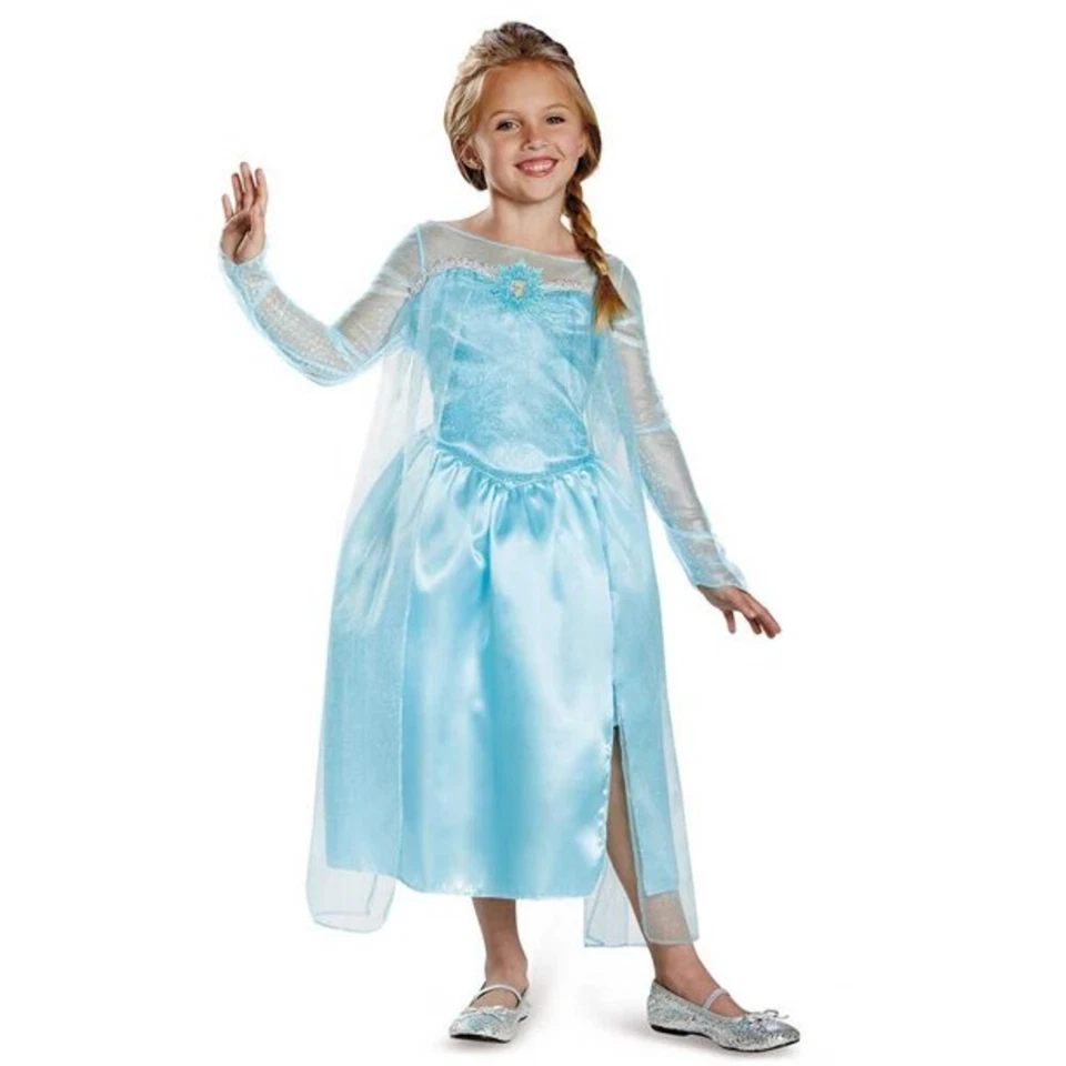 NEW M Officially Licensed Disney Princess Elsa Frozen Dress Halloween Costume - Image 1 of 3