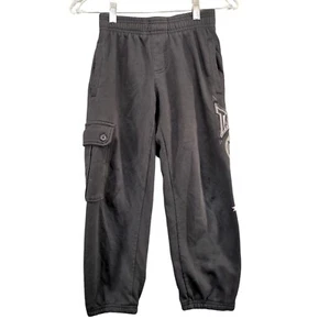 Tapout Boys Jogger Pants Black Size S/8 Black Drawstring Waist Cargo Pocket - Picture 1 of 15