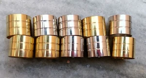 Set of 2 Solid Brass Mixed Designer Collars For Wooden Walking Stick Making Cane - Picture 1 of 10