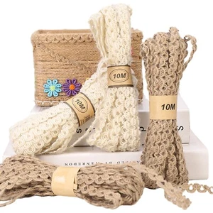20m Jute Ribbon Natural Twine - For Crafts Gift Wrapping Garden Florist - Picture 1 of 13