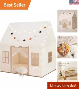 Durable Kids Play Tent with Star Lights: Easy Setup & Cozy Playhouse for Ages 3+ - Picture 1 of 9