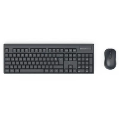 Hama WKM-100 USB Wireless Keyboard 1200dpi Mouse Desktop Kit AI Assist M/Media - Image 1 of 4
