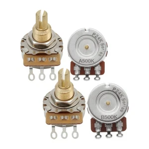Potenciómetros para guitarra FLEOR 2 A500K y 2 ollas B500K eje largo tamaño completo - Imagen 1 de 11