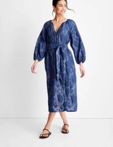 Women's Puff Sleeve Belted Midi Dress Future Collective with Jenny K. Lopez  XXS - Picture 1 of 3