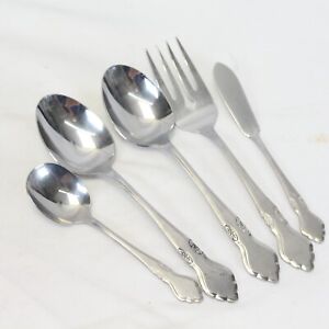 Oneida Musette Northland Serving Spoons Cold Meat Fork Sugar Spoon Butter Knife