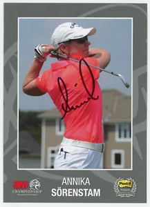 Annika Sorenstam Signed 3M Championship 5x7 Photo Card - LPGA Golfer Auto - Picture 1 of 2