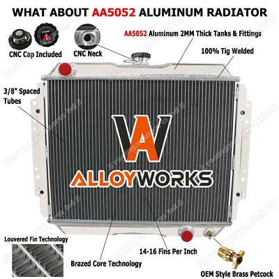 3 ROW Aluminum Radiator Fits 1988-97 Holden Rodeo TF 2.8L TURBO DIESEL Manual MT - image 1 of 4