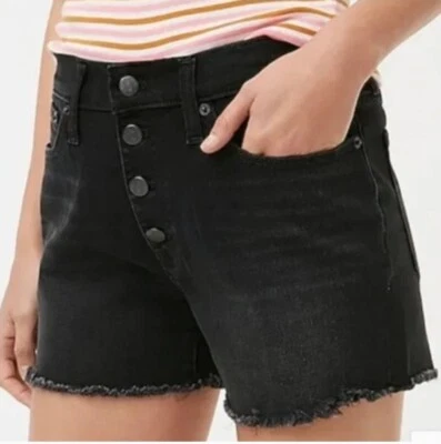 J. Pantalones cortos de mezclilla Crew para mujer con botones expuestos talla 26 lavado oscuro preppy Foto 1 de 4