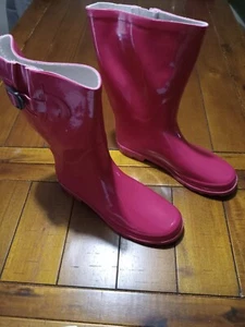 Hot Pink Rain Boots Size 11, Woman's - Picture 1 of 10