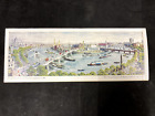 1957 PANORAMIC VIEW FROM THE SAVOY HOTEL LONDON BY S.R.BADMIN POST CARD 3 3/4X10