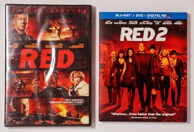 Red (DVD, 2011, Special Edition) New & Red 2 Blu-Ray + DVD (No Digital)  Lot - Image 1 of 4