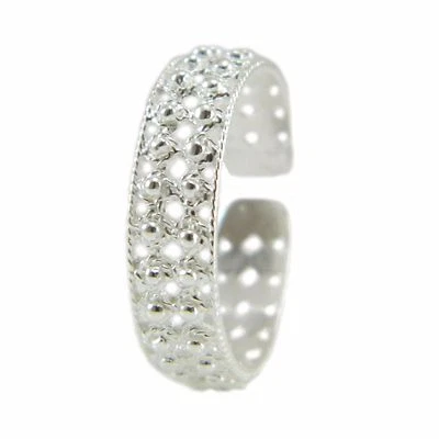 Fede Sarda anello donna argento a pallini traforata a 2 file Gioiello Sardegna - Immagine 1 di 2