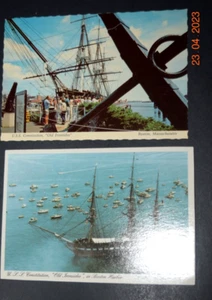 ONE VTG, BOSTON POSTCARD: "USS Constitution - Old Ironsides, in Boston Harbor" - Picture 1 of 4