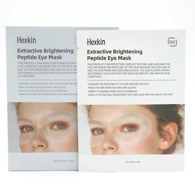 Hexkin Extractive Brightening Peptide Eye Mask 12g x 10ea Elastic K-Beauty - Image 1 of 4