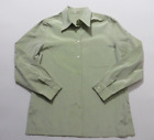 Luciano Barbera Silk Shirt Womens Size XXL Long Sleeve Button Up  Green