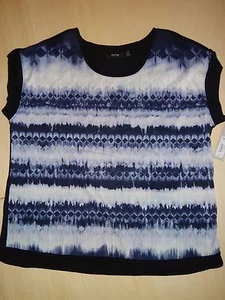 APT. 9    CAP-SLEEVE TOP   STYLE WAPT150212GR,  WOVEN/KNIT MIX,  SZ PM, NWT  - Picture 1 of 5