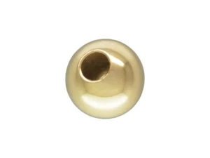 14ct Gold ROUND SPACER BEADS 3mm 4mm 5mm 6mm TRADE PRICE BEADS 14ct Gold - Picture 1 of 12