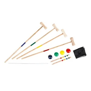 Krocket Spiel mehrfarbig Holz Metall Erwachsenen Crocket Krocket 4 Spieler - Bild 1 von 5