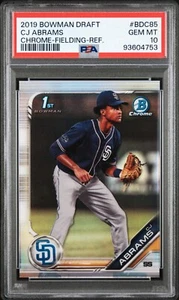 2019 Bowman Draft Chrome Refractor CJ Abrams PSA 10 - Picture 1 of 2