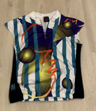 Vintage Neon Cycling Jersey Shirt 90s Giordana All Over Print medium 7-9