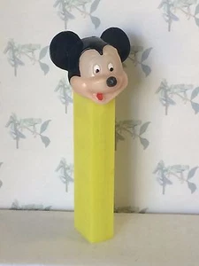 PEZ Vintage Mickey Mouse - 3,9 Österreich, KEINE Füße, weiße Augen - gelb - lockeres C - Bild 1 von 1