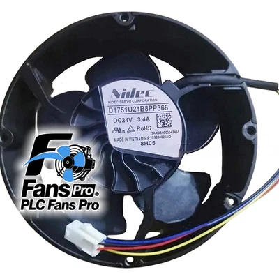 1PCS Brand New Nidec D1751U24B8PP366 DC 24V 3.4A 172*172*51MM 4Pin Cooling Fan - Image 1 of 3