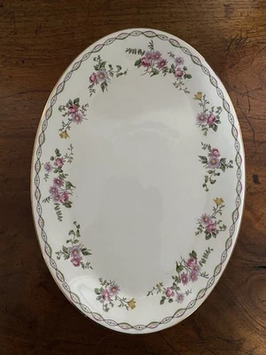 Antique John Maddocks & Sons Royal Vitreous Floral Serving 30cm Serving Platter - image 1 of 4