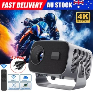 5G WiFi Mini Smart LED Projector 4K Bluetooth Android Home Theater HDMI USB AUX - Picture 1 of 20