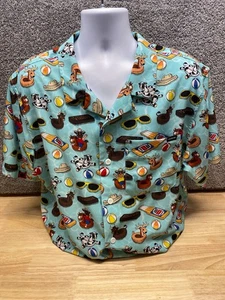 Cinch Mens XL Blue Pool Float Camp Collar Shirt Western Cowboy Stretch Hawaiian - Picture 1 of 14
