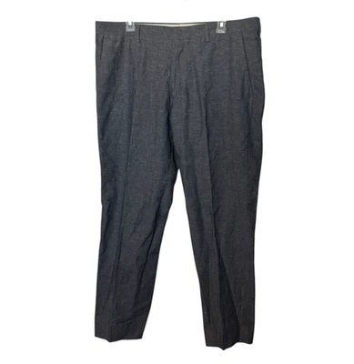 J Crew Pants Mens 34 Blue Ludlow Cotton Linen Somelos Slim Fit Slacks Trousers - Image 1 of 4