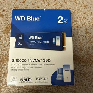 WD Blue SN5000 2TB NVMe M.2 SSD - New Sealed - Picture 1 of 4