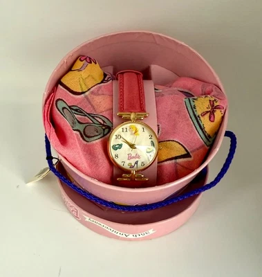 RELOJ BARBIE EDICIÓN LIMITADA 1994 ¡con etiquetas, certificado de autenticidad, caja de sombreros y bufanda! Foto 1 de 4