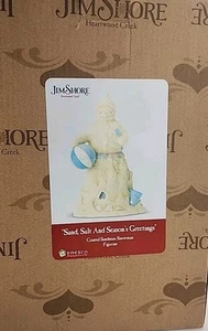 Jim Shore SAND SALT & SEASONS GREETINGS Coastal Snowman 6004026 2019 w/ Box - Picture 1 of 8