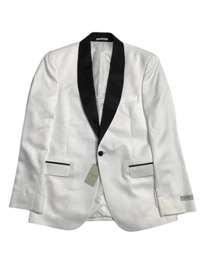 Traje Blazer Alfani Para Hombres Calce Ajustado 38 R Blanco Floral Foto 1 de 4