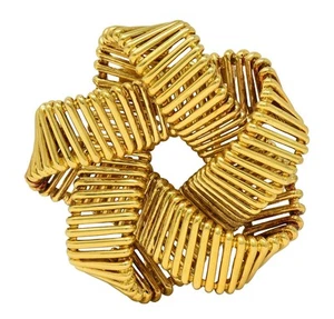Hermès Paris 1958 18 Karat Yellow Gold Vintage Star Ribbon Knot Brooch - Picture 1 of 11