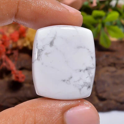 Piedra preciosa suelta de diseñador Howlita radiante natural de 40 quilates 25X21X5 mm Foto 1 de 4