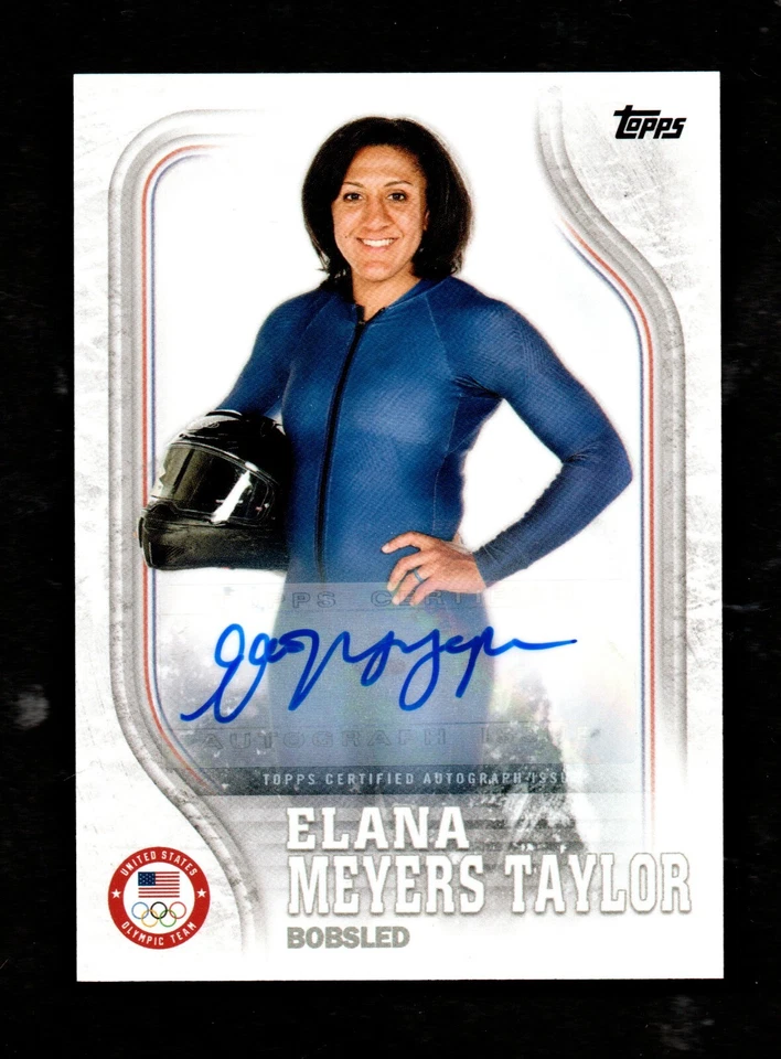 2018 Topps Equipo Olímpico de Estados Unidos Elena Meyers Taylor Bobsled #7 Autógrafo 41/60 Foto 1 de 2
