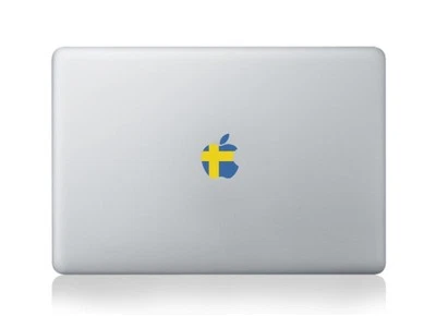 Sweden Flag Apple Logo Macbook Laptop Sticker - Image 1 of 2