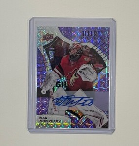 2021-22 Upper Deck Allure Ivan Prosvetov Purple Diamond Auto RC 3/10 Coyotes