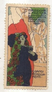 ESPOSIZIONE DI FAENZA - 1908 - ERINNOFILO POSTER STAMP - Foto 1 di 2