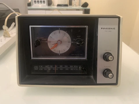 vintage clock radio national panasonic flip Cover