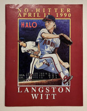 CALIFORNIA ANGELS • 1990 Vintage HALO Scorebook Magazine Program • No-Hitter
