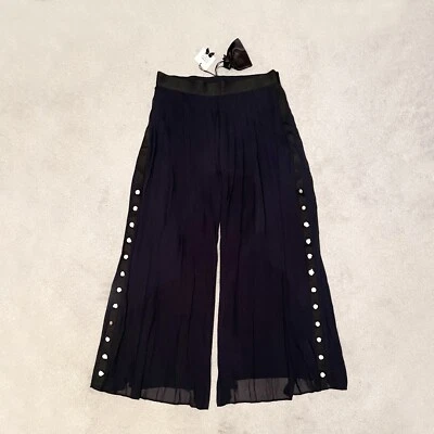 Pantalones de Gasa EDWARD ACHOUR PARIS - Azul Marino - Talla XL - NUEVOS Foto 1 de 4