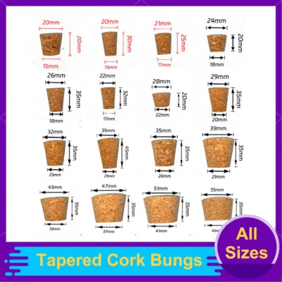 Bungs in sughero conici tutte le misure per vino o birra fatti in casa adatti bottiglia diversa